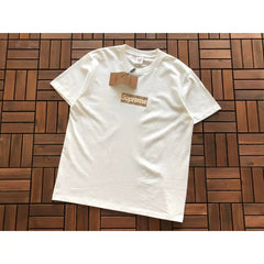 Supreme White Camo Box Logo Short‑Sleeve T‑Shirt Hip‑Hop Street‑Wear Tee