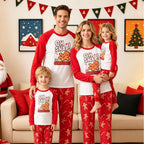 European and American Amazon Christmas Autumn/Winter Parent Child Pajama Printed Fashion Round Neck Long Sleeve Parent Child Home Clothes Set