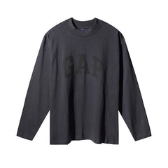 Kanyeyeezy G‑A‑P Print Oversized Mock Neck Long Sleeve
