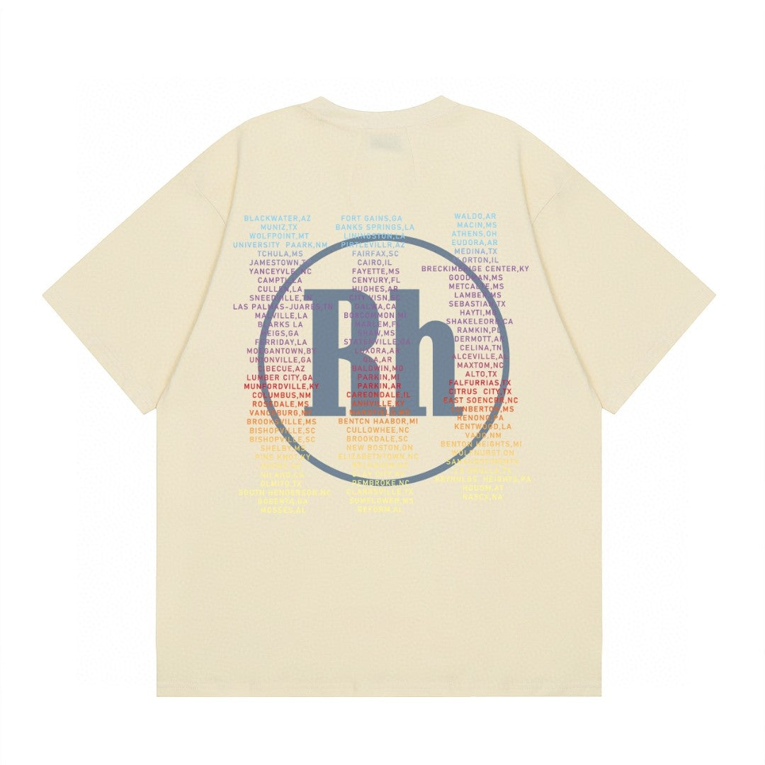 Rhude Racing Car Checkered Flag Graphic Short Sleeve T-Shirt