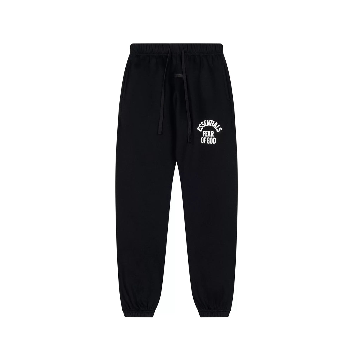 Fog Essentials Classic Black‑White Logo Jogger Sweatpants Unisex Tapered Casual Street Trousers