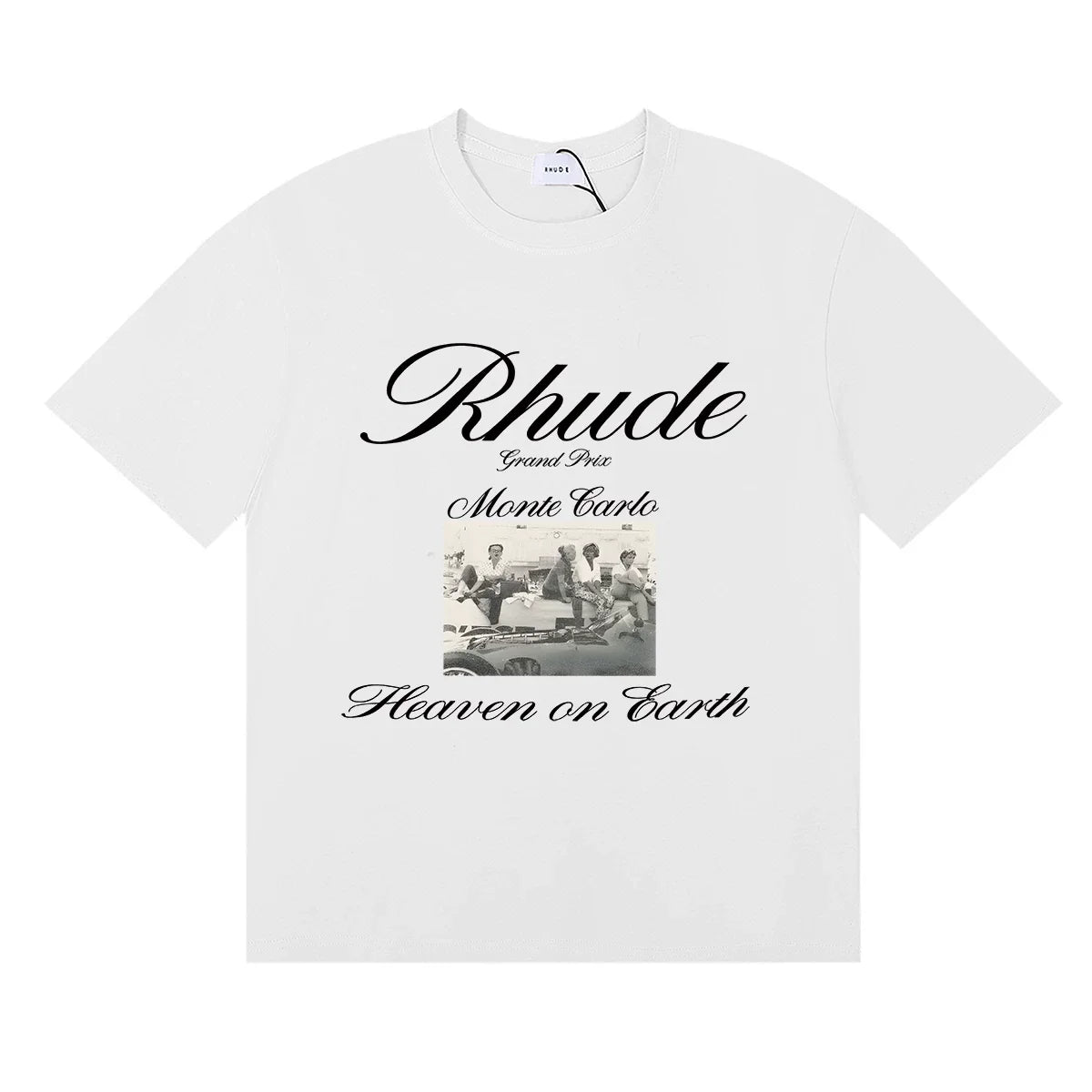 Rhude Heave on Earth Retro Printed High Street Loose Couple Short sleeved T-shirt Summer