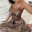 Cross border home clothing printed camisole twisted edge pants two-piece set comfortable home casual sexy women's pajamas (5)