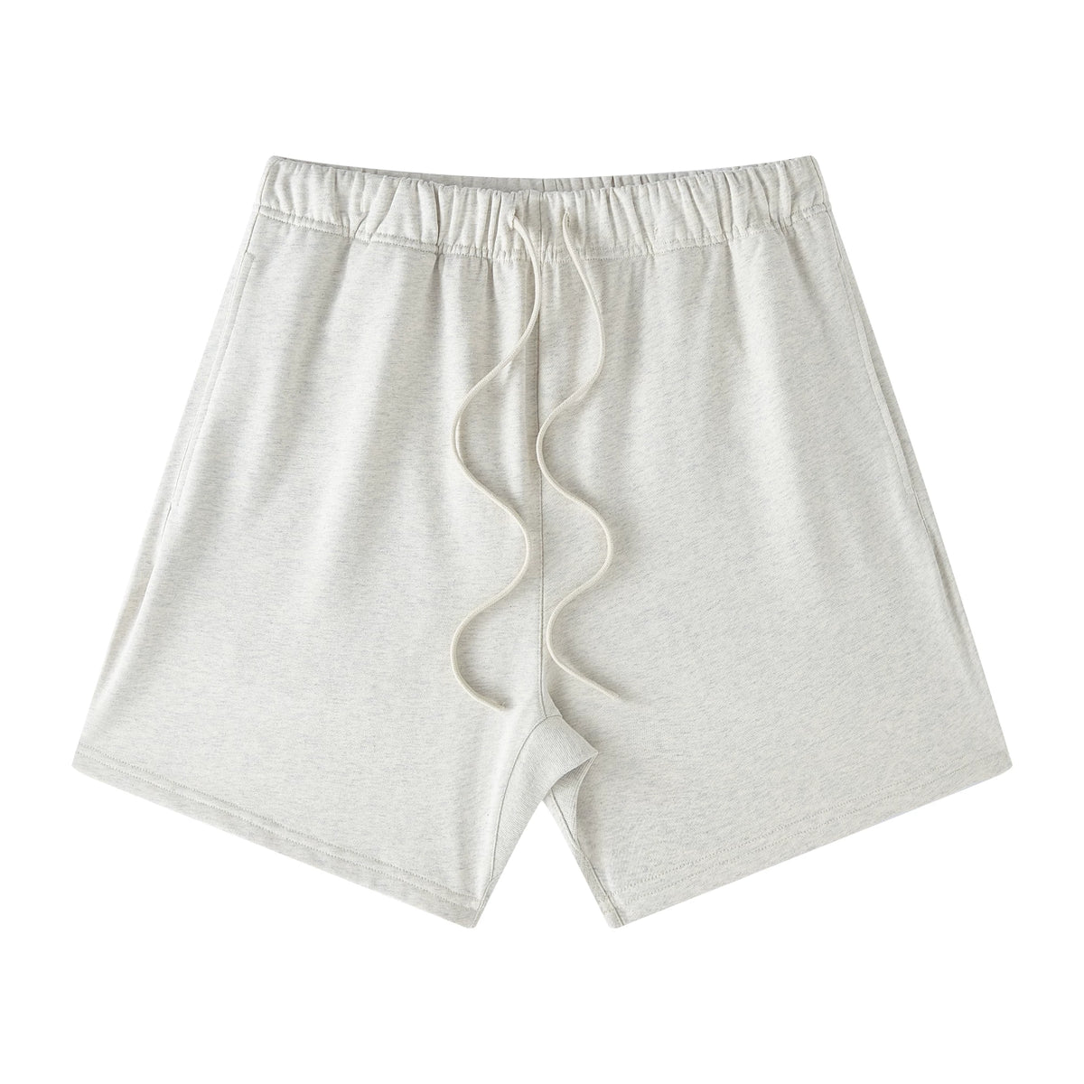 Yeezy Light Heather Grey Loose‑Fit Drawstring Sweat Shorts