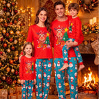New Christmas Printed Parent Child Long Sleeve Pajama Set Home Clothes Christmas Matching Pajamas