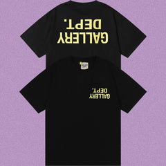 Gallery Dept. Inverted Logo Short Sleeve T-Shirt - Black/Yellow