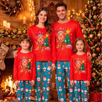 New Christmas Printed Parent Child Long Sleeve Pajama Set Home Clothes Christmas Matching Pajamas