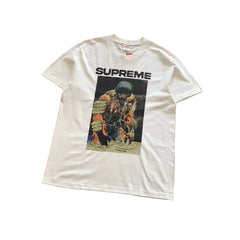 Supreme White Monster Graphic Photo Print Short‑Sleeve T‑Shirt Casual Street‑Wear Top