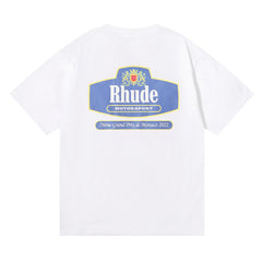 RHUDE Motorsport 2022 Commemorative Printed Crew Neck T-Shirt