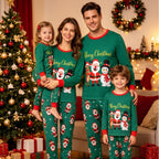 Amazon's new Christmas European and American parent-child family pajamas set, fashionable round neck printed trendy mother and child home clothes