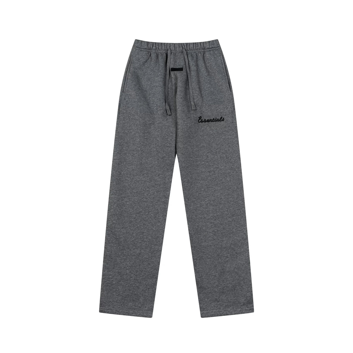 Fog Essentials Dark Heather Grey Relaxed Straight‑Leg Casual Street Sweatpants