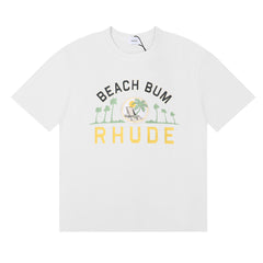 Rhude Beach Bum Palm Tree Beach Graphic Short Sleeve T-Shirt