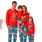 New Christmas Printed Parent Child Long Sleeve Pajama Set Home Clothes Christmas Matching Pajamas