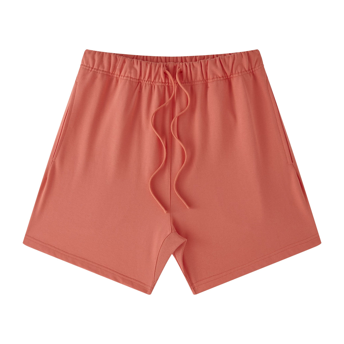 Yeezy Rust Red Oversized Casual Drawstring Sweat Shorts