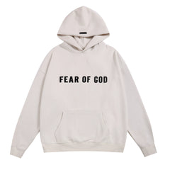 Fog Essentials Pale‑Pink Oversized Pullover Hoodie Bold Chest Letter Print