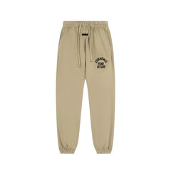 Fog Essentials Khaki Relaxed‑Fit Jogger Pants Elastic Cuff Unisex Casual Street Sweat Trousers