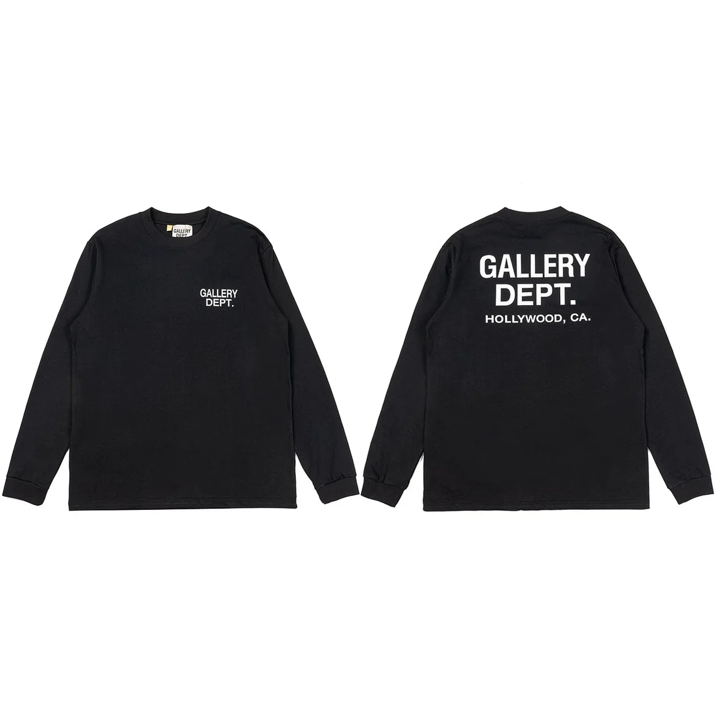 Gallery Dept. Hollywood Logo Long Sleeve T-Shirt - Black