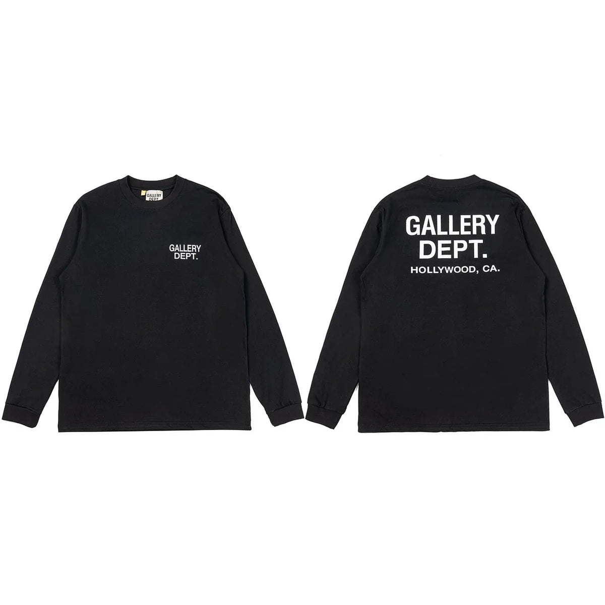 Gallery Dept. Hollywood Logo Long Sleeve T-Shirt - Black