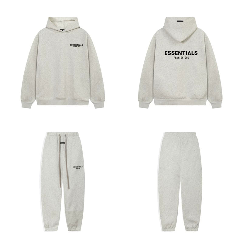 Fog Essentials Letter Print Oversized Hoodie & Sweatpants Two‑Piece Set