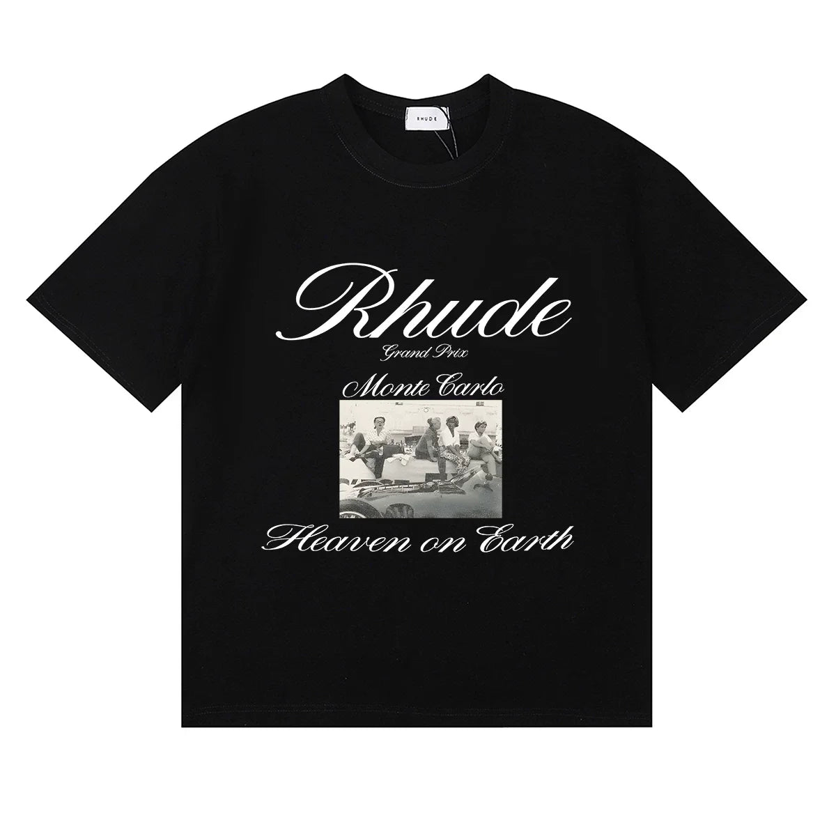 Rhude Heave on Earth Retro Printed High Street Loose Couple Short sleeved T-shirt Summer