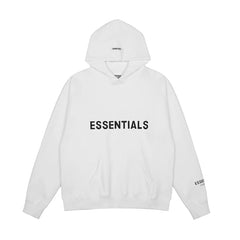 Fog Essentials White Oversized Hoodie With Bold ESSENTIALS Chest Lettering