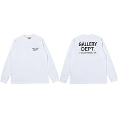 Gallery Dept. Hollywood Logo Long Sleeve T-Shirt - White