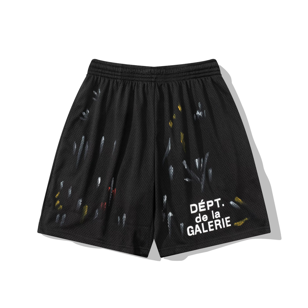 Gallery Dept. Mesh Paint Splatter Athletic Shorts - Black