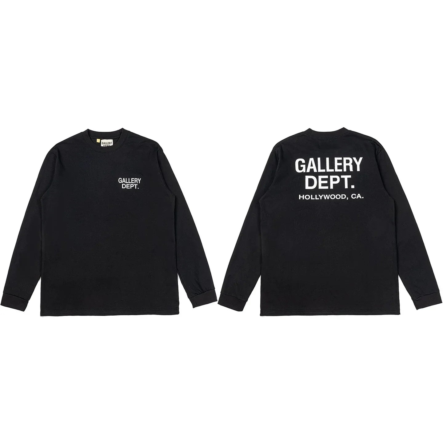 Gallery Dept. Hollywood Logo Long Sleeve T-Shirt - Black