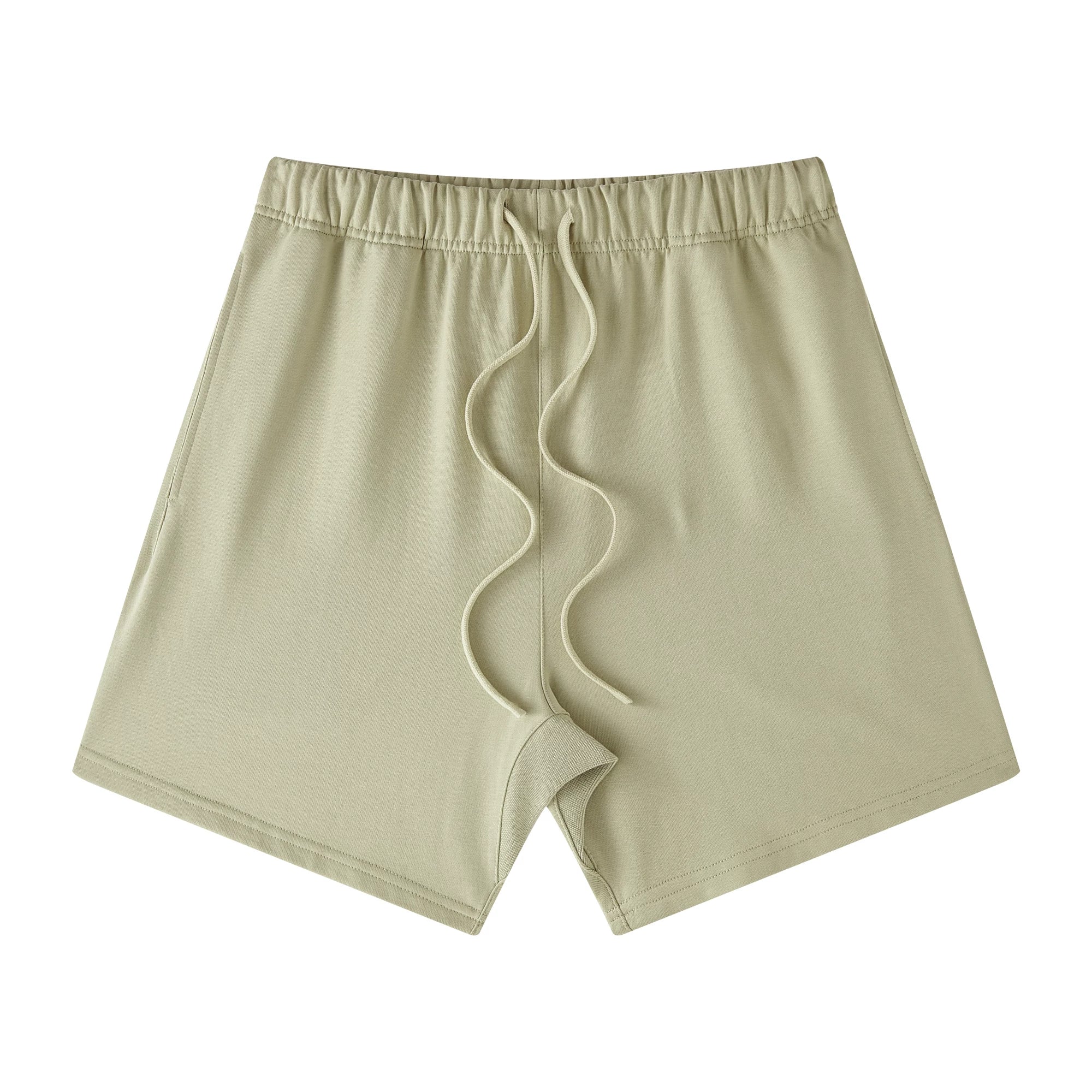 Yeezy Sage Green Loose‑Cut Casual Drawstring Sweat Shorts