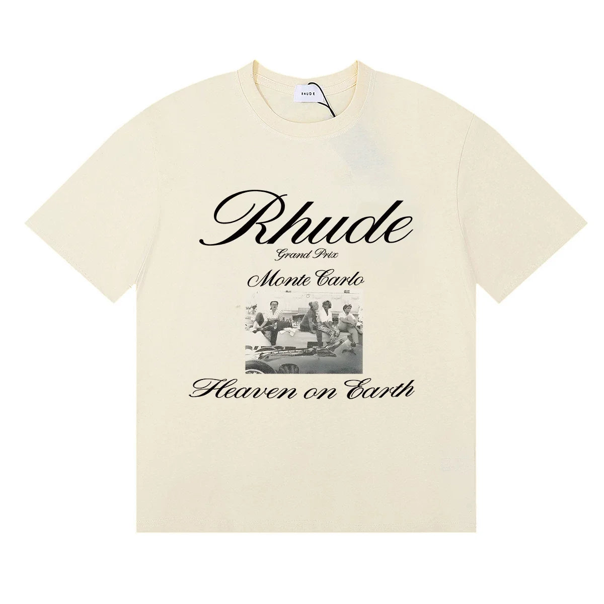 Rhude Heave on Earth Retro Printed High Street Loose Couple Short sleeved T-shirt Summer