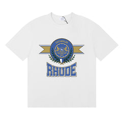 Rhude Cotswolds Laurel Crest Ribbon Graphic Short Sleeve T-Shirt