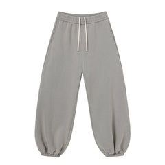 Kanye Light Grey Relaxed Balloon‑Leg Jogger Pants Elastic Waist Streetwear Sweatpants