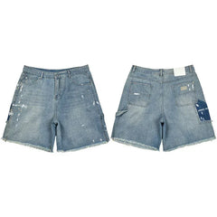 Gallery Dept. Paint Splatter Distressed Denim Shorts