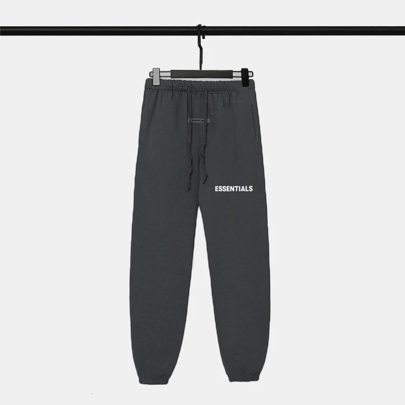 Fog Essentials Charcoal Grey Loose Jogger Pants – Dark Washed Street Style