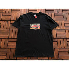Supreme Black Mini Fruit Chest Graphic Short‑Sleeve T‑Shirt Casual Street‑Wear Tee