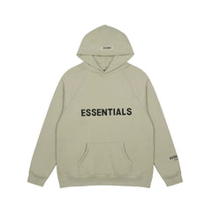 Fog Essentials Sage‑Green Minimalist Oversized Street‑Wear Hoodie