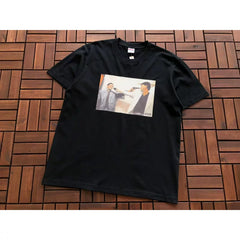 Supreme Black Classic Movie Photo Graphic Short‑Sleeve T‑Shirt Street‑Wear Tee