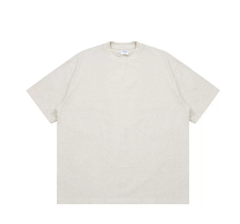 Kanye Heather Grey Solid‑Color Oversized Drop‑Shoulder Basic T‑Shirt