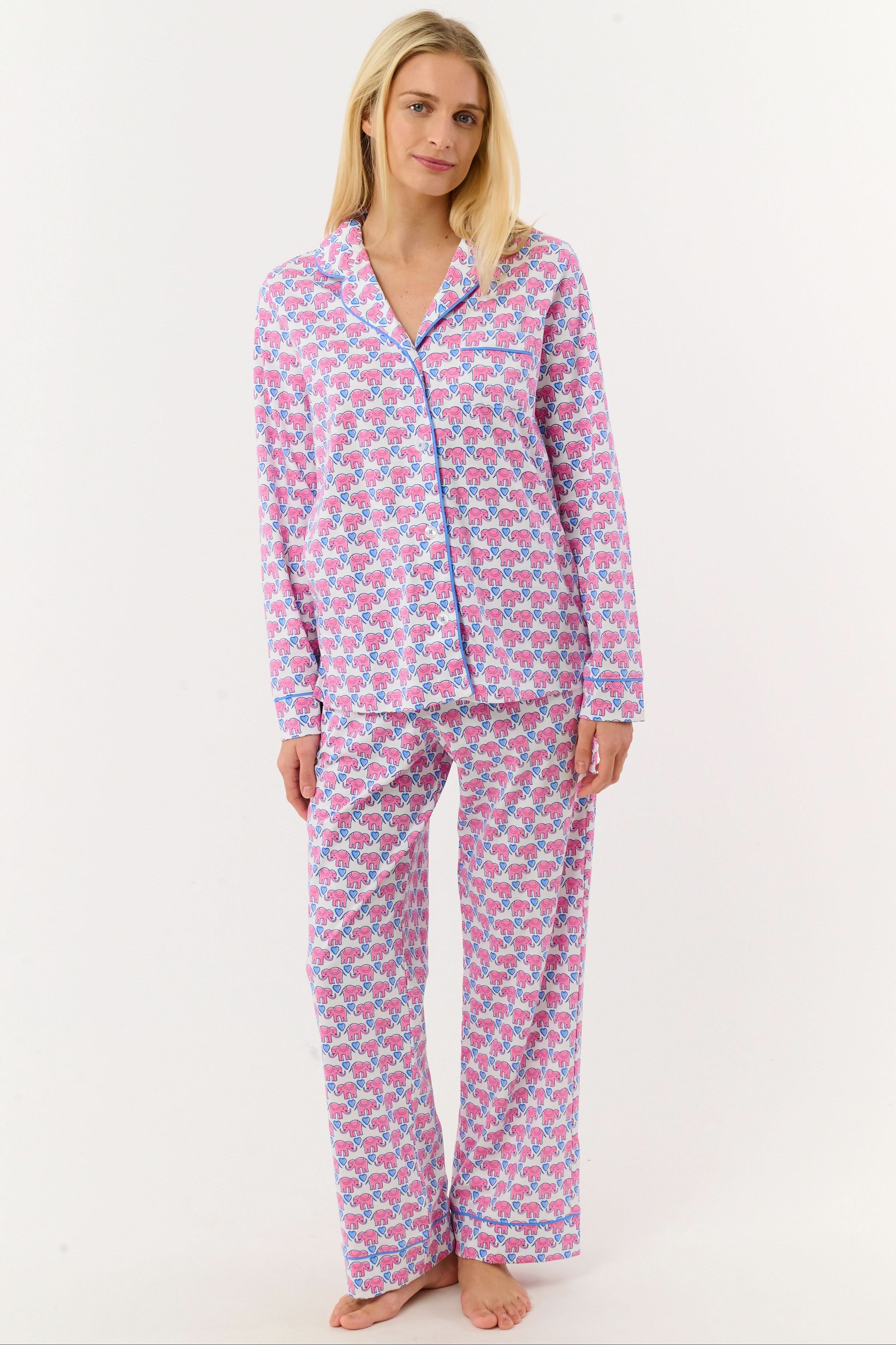 Hathi Heart Long Sleeve Polo Pajamas